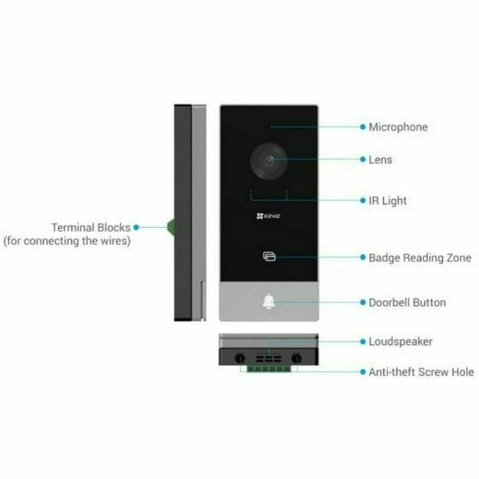 EZVIZ HP5 Videoportero con Pantalla de 7 Pulgadas, 1080p, Negro y Plata EZVIZ HP5 Videoportero con Pantalla de 7 Pulgadas, 1080p, Negro y Plata
