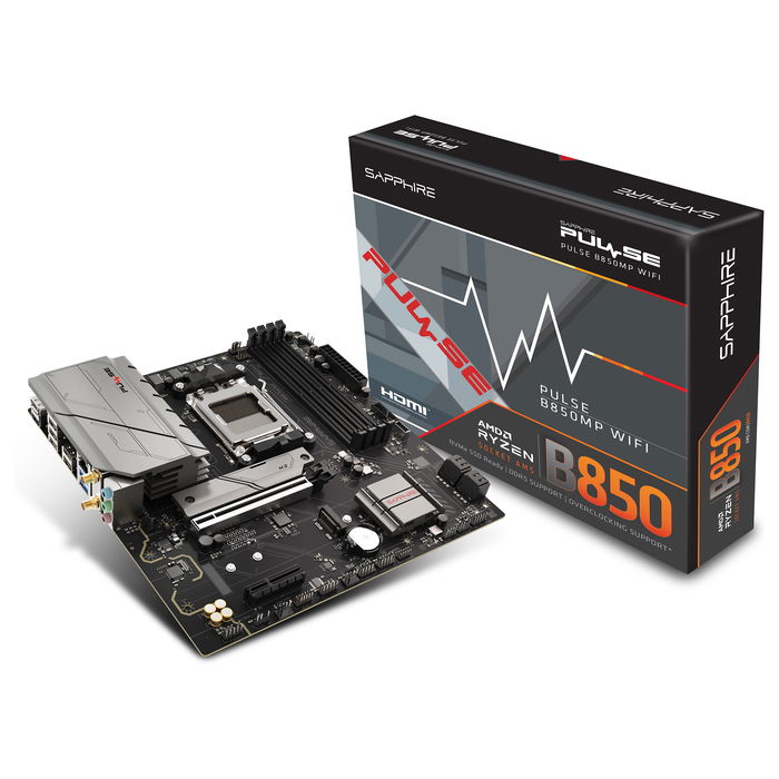 Sapphire PULSE B850M WiFi AMD AM5 Micro-ATX Motherboard con Wi-Fi