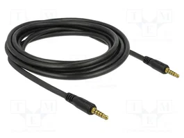 DeLOCK 85698 Cable de audio 3,5 mm 5 pines de conector a conector 3 m negro