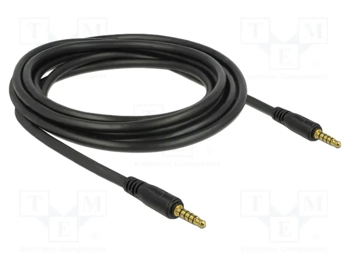 DeLOCK 85698 Cable de audio 3,5 mm 5 pines de conector a conector 3 m negro DeLOCK 85698 Cable de audio 3,5 mm 5 pines de conector a conector 3 m negro