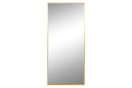 DKD Home Decor Espejo Anxi Recto Dorado de Hierro y Cristal 60x3,5x140 cm