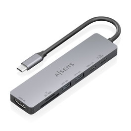 Aisens Docking USB-C 7 en 1 ASUC-7P048-GR Gris