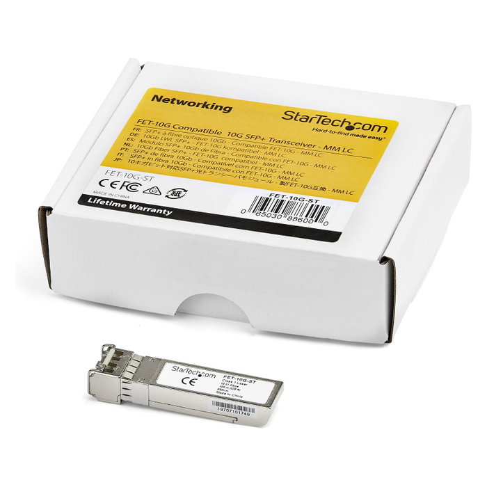 StarTech.com FET-10G-ST Transceptor SFP+ 10GBase-SR 10GbE 850nm LC Multimodo 100m DDM, compatible con Cisco FET-10G y Nexus 2000