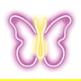 Neolia Lámpara Neon LED Decorativa, Forma de Mariposa, Luz Rosa, Alimentación USB, Incluye Interruptor y Cable 2m, para Hogar o Negocio