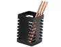 Q-connect Cubilete Portalapices Metal Negro Cuadrado 72x108 mm