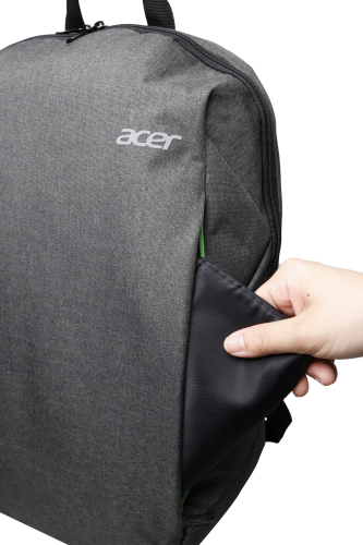 Acer ZAINO 15 BASIC Mochila Informal para Portátil de 15.6 Pulgadas Gris - 2 Compartimentos, Bolsillo Lateral y Correas Acolchadas