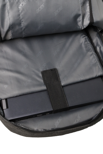 Acer ZAINO 15 BASIC Mochila Informal para Portátil de 15.6 Pulgadas Gris - 2 Compartimentos, Bolsillo Lateral y Correas Acolchadas