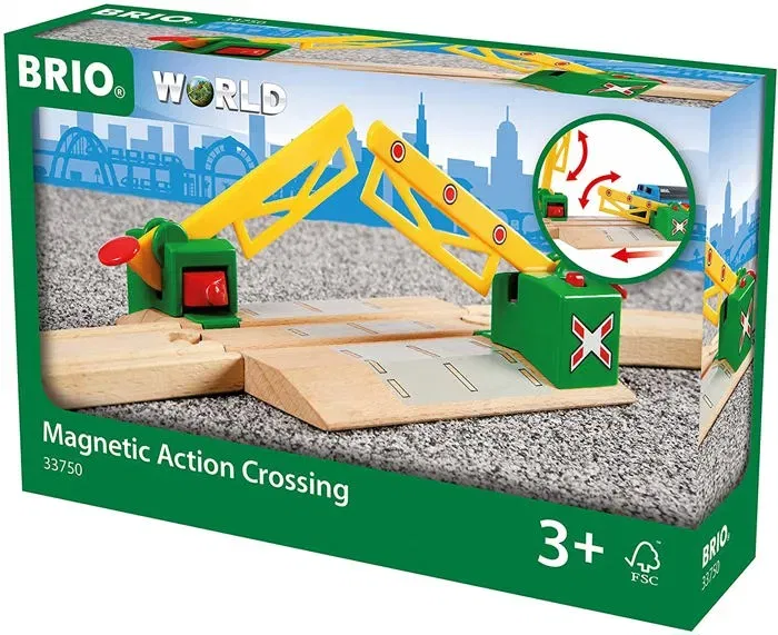 Brio World 33750 Paso a Nivel Magnético para Trenes de Juguete