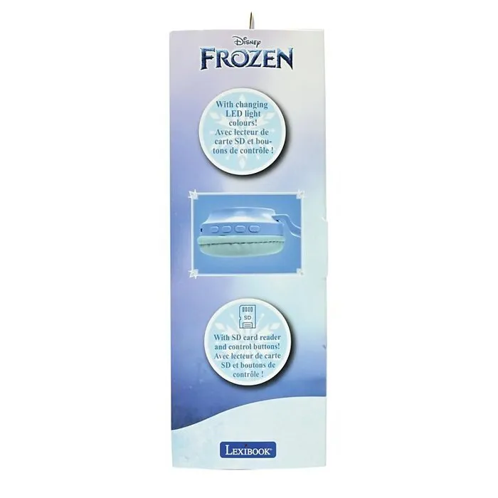 Lexibook AAABR99505 Auriculares Plegables con Luz Bluetooth y Cable, Diseño Tiara Universo Frozen