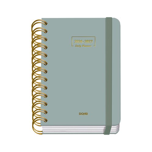 Agenda Escolar (2026-27) Dohe Premium Wire-O Tapa Extra A6 D/P Con Goma Verde Agenda Escolar (2026-27) Dohe Premium Wire-O Tapa Extra A6 D/P Con Goma Verde