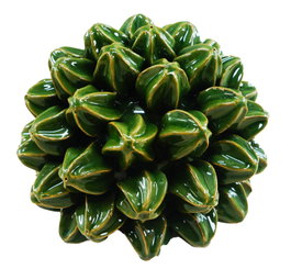 DKD Home Decor Decoración Gres Carambola Verde 22x22x18 cm