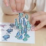 Milan Cuaderno con adhesivos para colorear Blue odissey