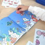 Milan Cuaderno con adhesivos para colorear Blue odissey