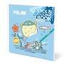 Milan Cuaderno con adhesivos para colorear Blue odissey