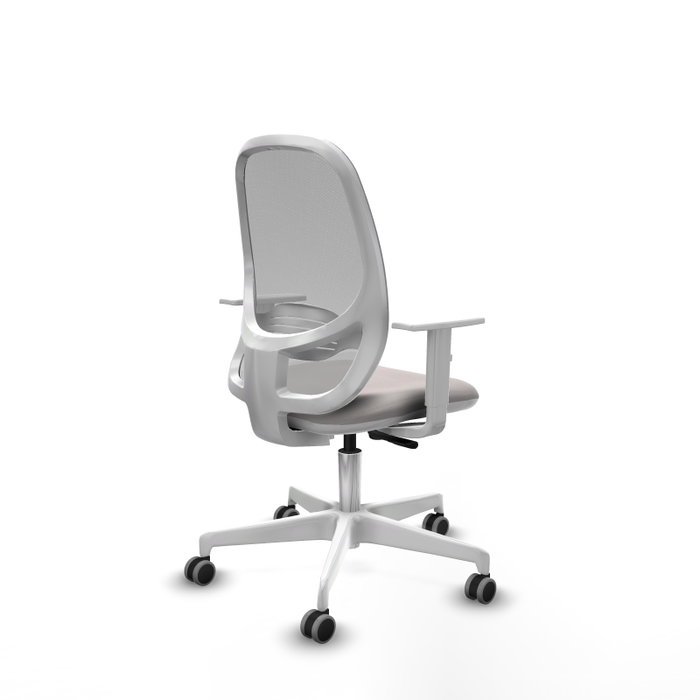 PIQUERAS Y CRESPO Silla de oficina Cilanco Blanco y Gris con mecanismo Sincro