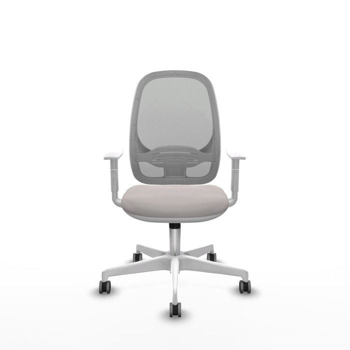 PIQUERAS Y CRESPO Silla de oficina Cilanco Blanco y Gris con mecanismo Sincro