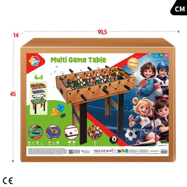 Color Baby Mesa de Madera 4 Multijuegos con Patas Color Baby Mesa de Madera 4 Multijuegos con Patas