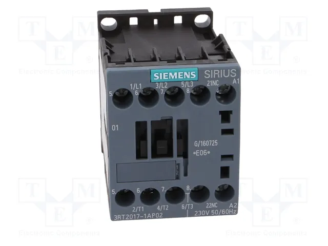 SIEMENS 3RT2017-1AP02 Contactor 3-polar 12A 230VAC SIEMENS 3RT2017-1AP02 Contactor 3-polar 12A 230VAC