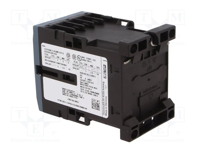 SIEMENS 3RT2017-1AP02 Contactor 3-polar 12A 230VAC SIEMENS 3RT2017-1AP02 Contactor 3-polar 12A 230VAC