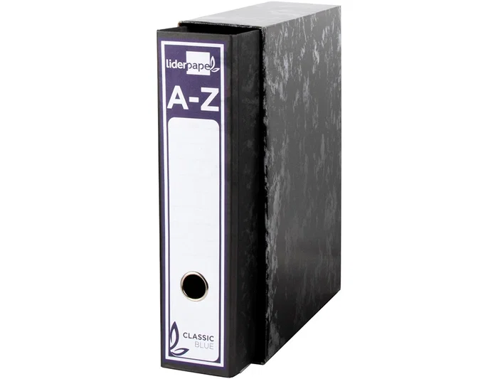 Liderpapel Caja Archivador Classic Blue Folio Negra 80 mm