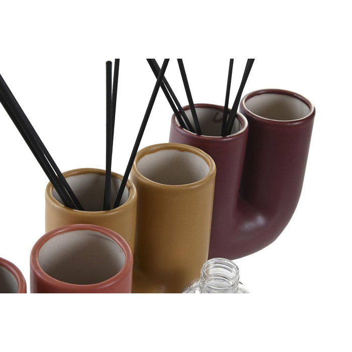 DKD Home Decor Ambientador Mikado Gres 100 ml con Jarrones de Gres, Pack de 3