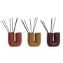 DKD Home Decor Ambientador Mikado Gres 100 ml con Jarrones de Gres, Pack de 3