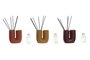 DKD Home Decor Ambientador Mikado Gres 100 ml con Jarrones de Gres, Pack de 3