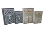 DKD Home Decor Set de 2 Cajas para Libros Árbol Palmera Azul y Verde