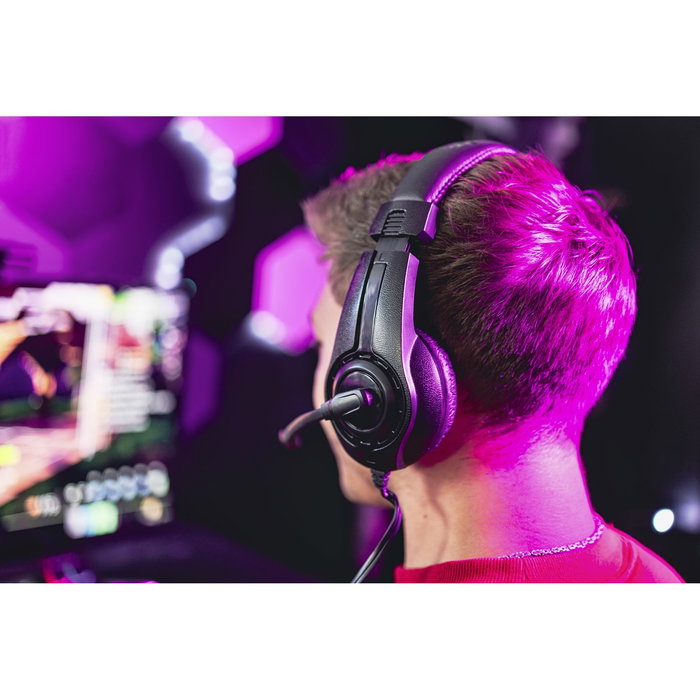 Speedlink Auriculares Gaming LEGATOS con Micrófono para PC/PS5/PS4/Xbox/Switch, Diadema Ajustable, Conexión 3.5mm, Negro