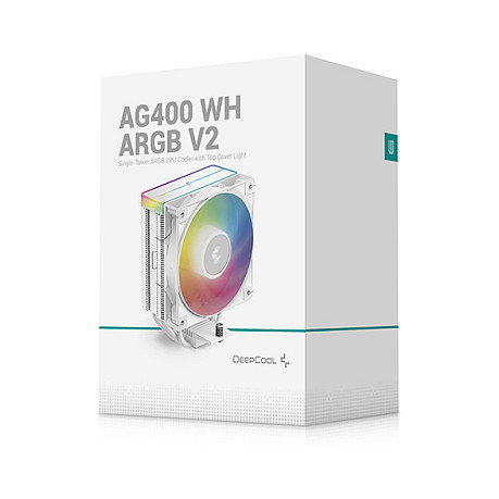 Deepcool Refrigerador CPU multizócalo AG400 ARGB V2 Blanco R-AG400-WHAMMN-GJD