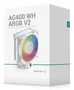 DeepCool AG400 ARGB WH Blanco - Refrigerador de CPU 120mm PWM con 4 Tubos de Calor, Soporte Hidráulico para Intel LGA1851/1700/1200/1151 y AMD AM5/AM4 - 1 Pieza