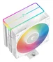 DeepCool AG400 ARGB WH Blanco - Refrigerador de CPU 120mm PWM con 4 Tubos de Calor, Soporte Hidráulico para Intel LGA1851/1700/1200/1151 y AMD AM5/AM4 - 1 Pieza