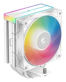 DeepCool AG400 ARGB WH Blanco - Refrigerador de CPU 120mm PWM con 4 Tubos de Calor, Soporte Hidráulico para Intel LGA1851/1700/1200/1151 y AMD AM5/AM4 - 1 Pieza