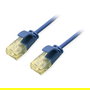 EQUIP 626303 Patchkabel Cat6A SlimFlex U/UTP Azul 1.00m LSZH RJ45 Macho Derecho Ethernet 10Gb/s PoE+ Plug and Play 32/7 AWG