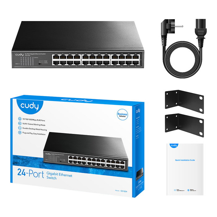 Cudy GS1024 Switch Gigabit Ethernet de 24 puertos