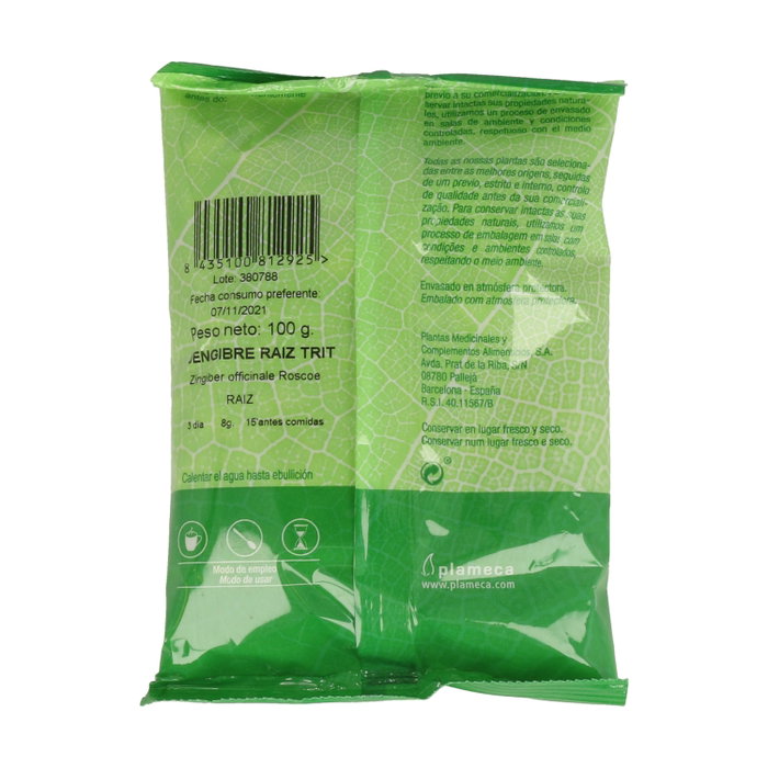 Plameca Jengibre Raíz Triturada 100 g