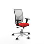 PIQUERAS Y CRESPO Silla de oficina Motilla con Mecanismo Sincro, Rojo y Blanco