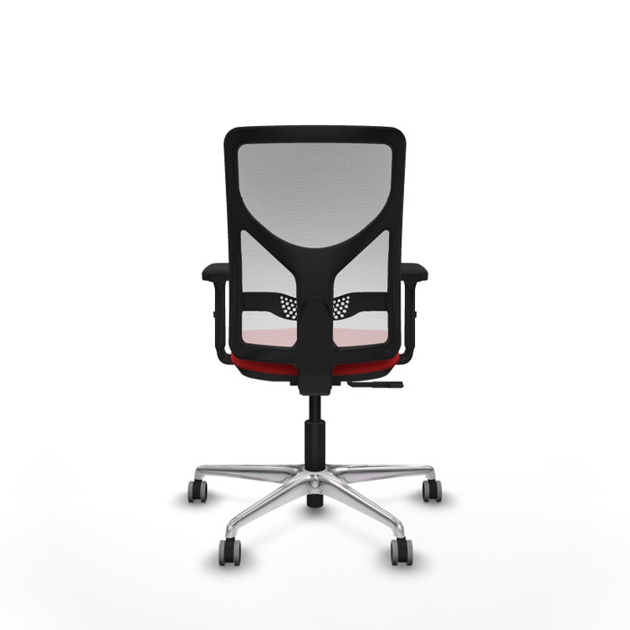 PIQUERAS Y CRESPO Silla de oficina Motilla con Mecanismo Sincro, Rojo y Blanco