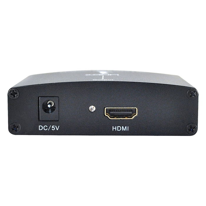 LINDY 38165 Convertidor VGA + Audio a HDMI con Resolución Máxima 1080p sin Escalado, Color Negro, Ancho de Banda 6.75 Gbit/s