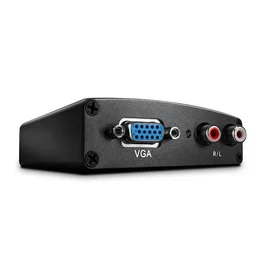 Lindy Convertidor VGA y Audio a HDMI 38165 - Negro, 480p/576p/720p/1080p, 6.75 Gbit/s