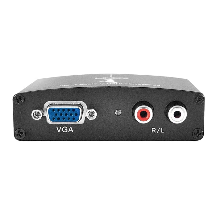 Lindy Convertidor VGA y Audio a HDMI 38165 - Negro, 480p/576p/720p/1080p, 6.75 Gbit/s