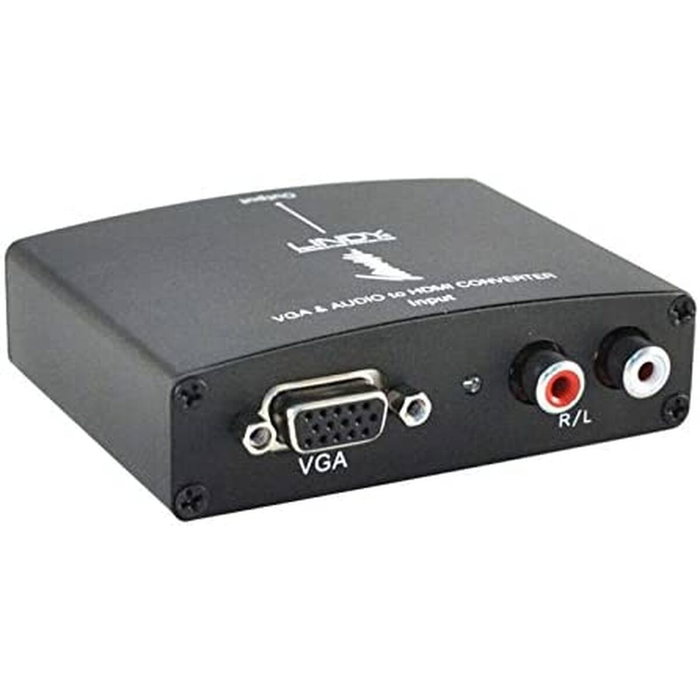 Lindy 38165 Conversor de VGA y audio a HDMI 1080p Negro