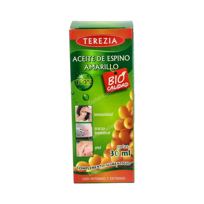 TEREZIA Aceite de Espino Amarillo Gotas 30ml - 100% Puro - Apoya Sistema Inmune, Piel y Reduce Fatiga TEREZIA Aceite de Espino Amarillo Gotas 30ml - 100% Puro - Apoya Sistema Inmune, Piel y Reduce Fatiga