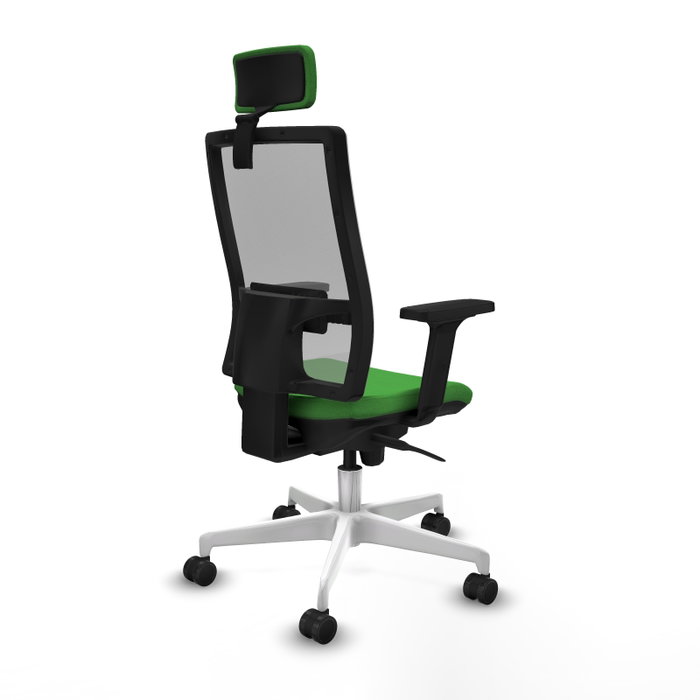 PIQUERAS Y CRESPO Silla de oficina Horna con mecanismo Sincro, Verde y Gris