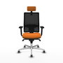 PIQUERAS Y CRESPO Silla de oficina Horna con mecanismo Sincro, Naranja y Negro
