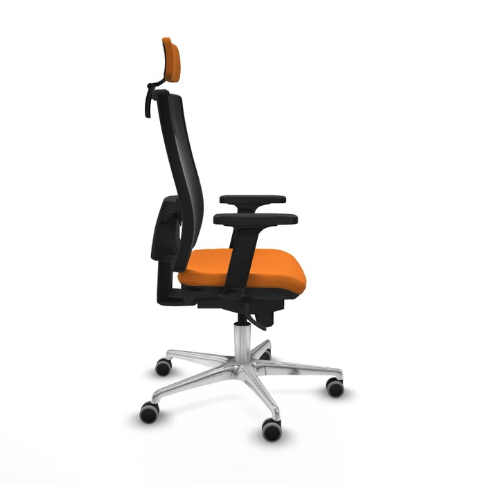 PIQUERAS Y CRESPO Silla de oficina Horna con mecanismo Sincro, Naranja y Negro