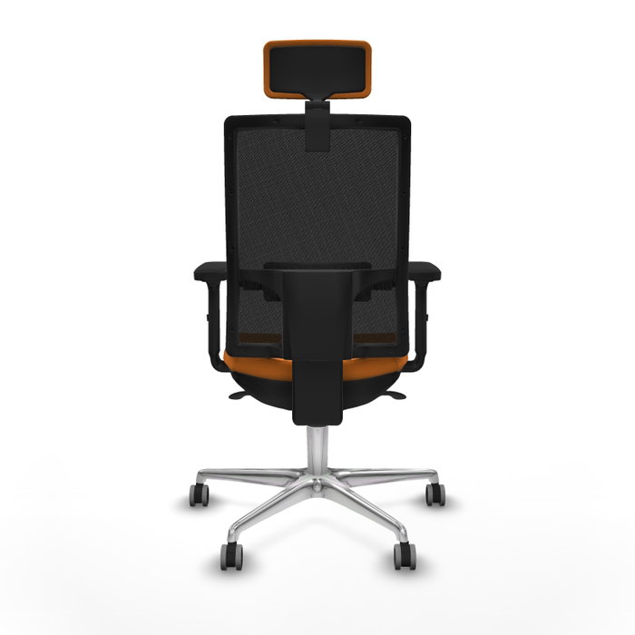 PIQUERAS Y CRESPO Silla de oficina Horna con mecanismo Sincro, Naranja y Negro