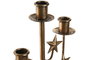 DKD Home Decor Candelabro Navidad Moderna Dorado Metal 9 x 37 x 21 cm (2 Unidades)