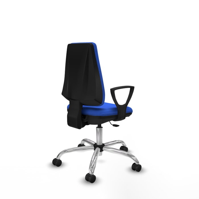 PIQUERAS Y CRESPO Silla de oficina Elche Azul con Brazos Fijos PIQUERAS Y CRESPO Silla de oficina Elche Azul con Brazos Fijos