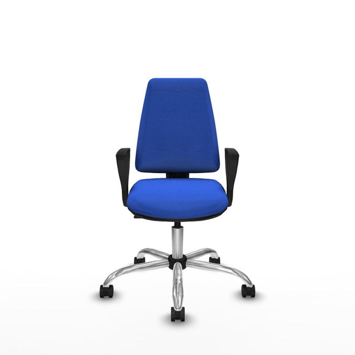 PIQUERAS Y CRESPO Silla de oficina Elche Azul con Brazos Fijos PIQUERAS Y CRESPO Silla de oficina Elche Azul con Brazos Fijos